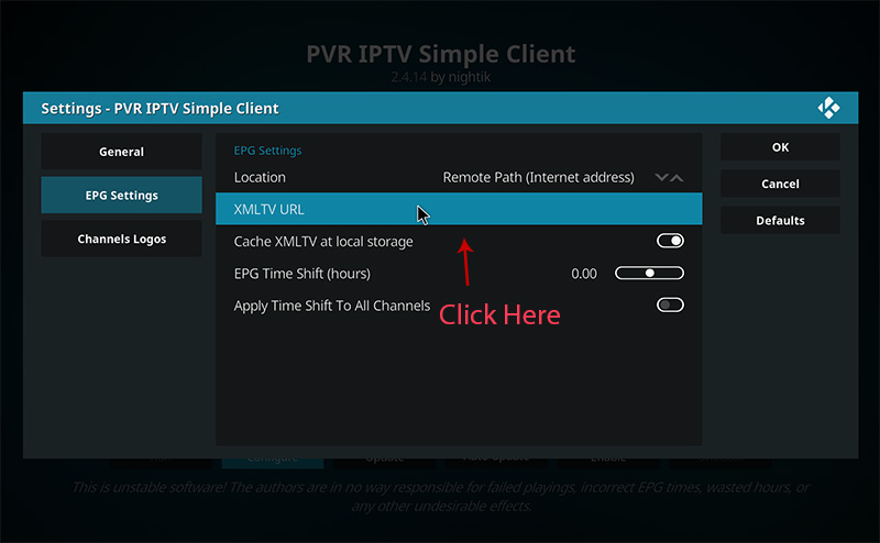 Kodi guide for IPTV