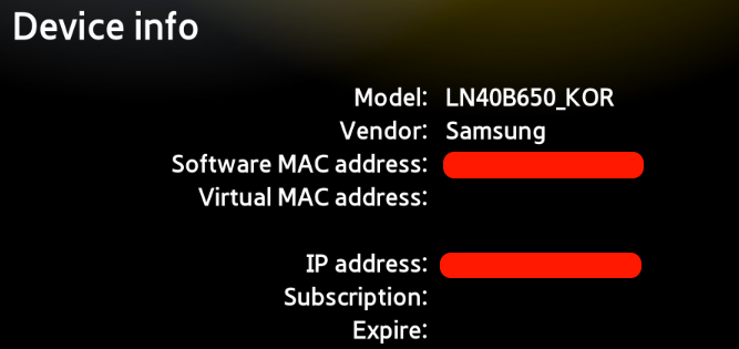 Smart stb mac addresses