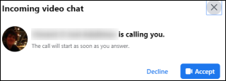 Facebook Messenger Receive Video Call