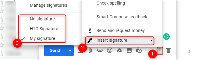 Gmail Choose Signature