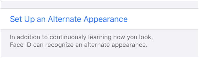 Setting up an alternate appearance on an iPhone