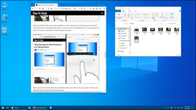 Windows 10 Desktop with Application Windows
