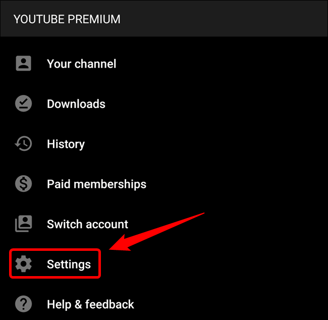 Tap the "Settings" button