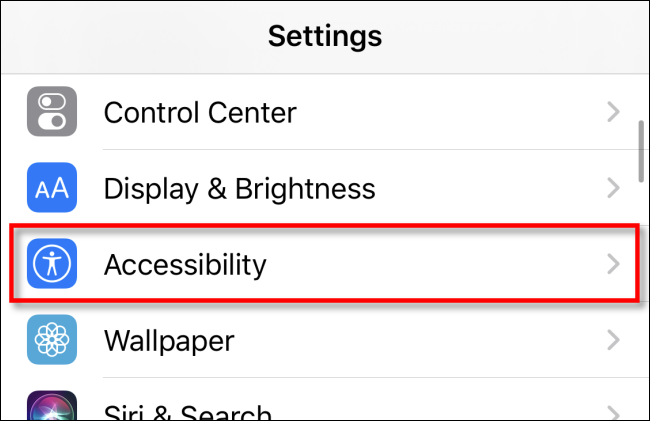 Tap Accessibility in Settings on iPhone or iPad
