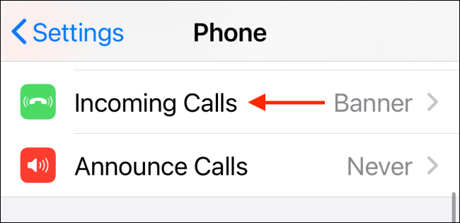 Select Incoming Calls