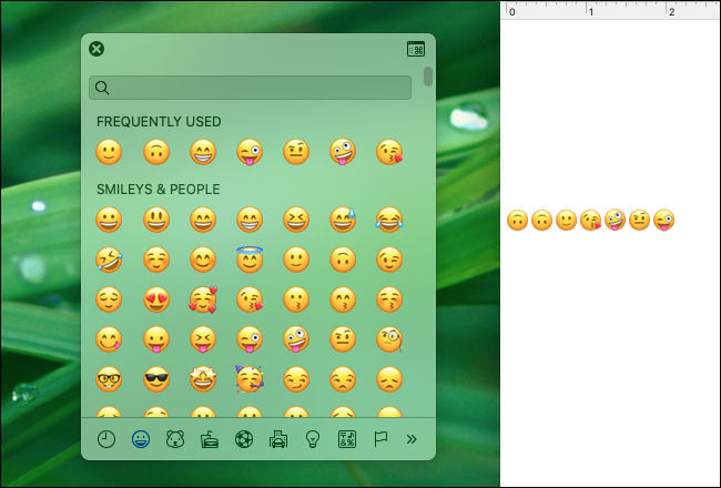 Drag the emoji pop-up to turn it into an independent window on Mac.