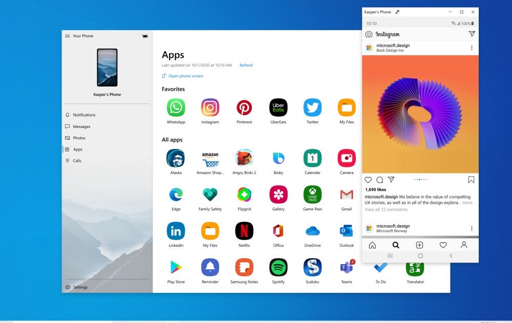 Run Android Apps on Your Windows PC with a Galaxy Device and the “Your Phone” App