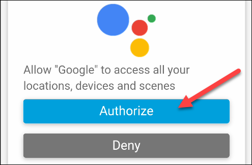 authorize google to access smartthings
