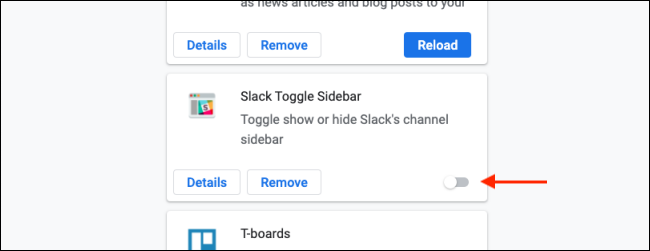 Click Toggle to Disable a Chrome Extension