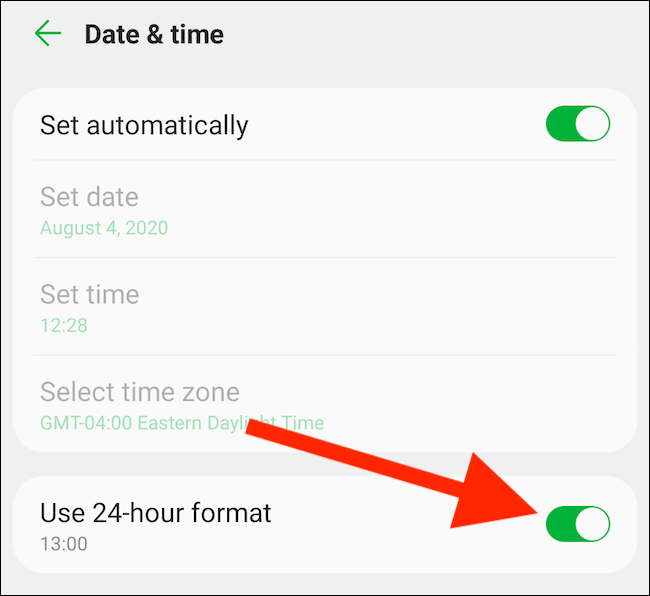 Some phones have a slightly different setting where you just need to enable the 24-hour format