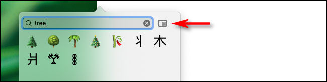Press the "character viewer" button in the emoji window on Mac.