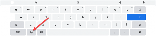 emoji button on virtual keyboard