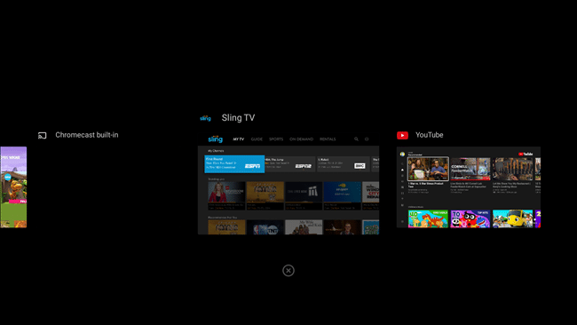 android tv recent apps