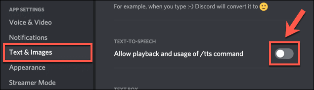 To disable all TTS messages on Discord, click the "Allow Playback and Usage of /tts Command" slider in the "Text & Images" user settings menu.