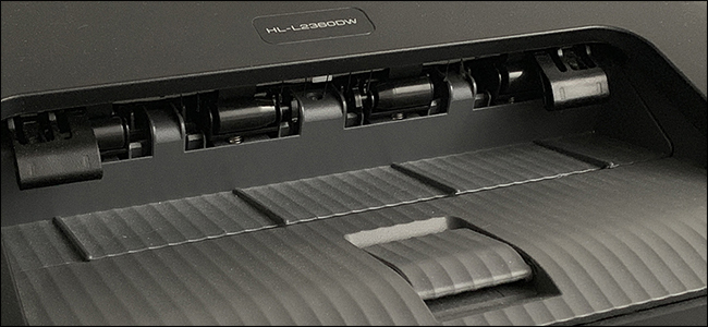 paper delivery tray on laser printer