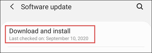 samsung download and install update