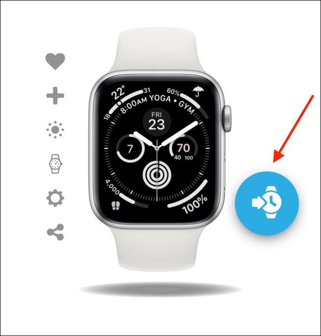 Tap the Add button from the watch face in Facer app