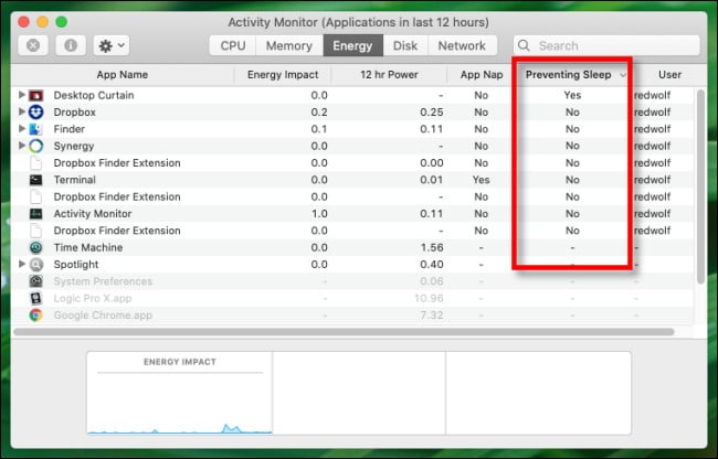 Look at the "Preventing Sleep" column in the Mac Activity Monitor Energy tab.