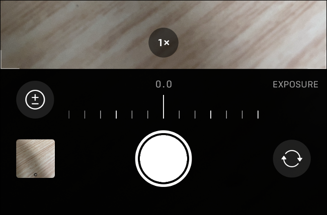 The Exposure Compensation dial on iPhone.
