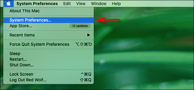 Launch System Preferences from the Apple Menu on a Mac