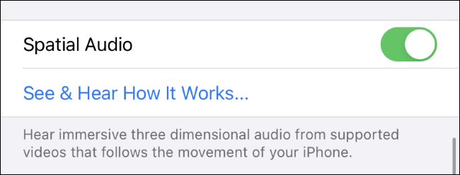 Enabling and testing Spatial Audio on an iPhone.