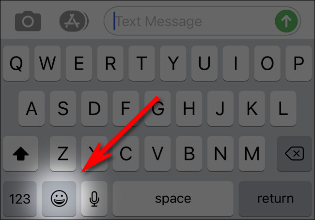 On an iPhone or iPad, tap the "Emoji" keyboard button on the on-screen keyboard.