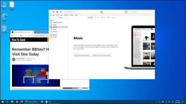 A Windows 10 example desktop.