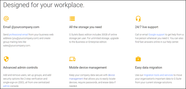 Additional business features for G Suite