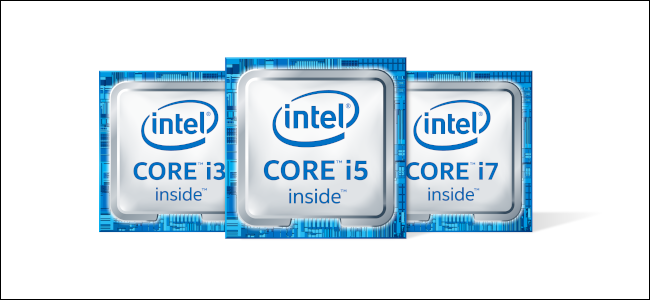 The Intel Core i3, i5, and i7 logos.