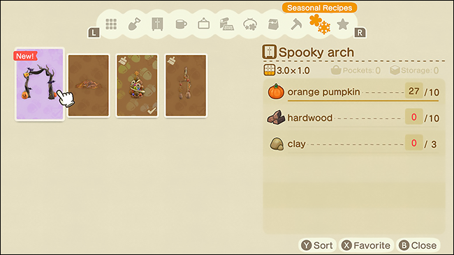 ACNH pumpkin spooky arch5