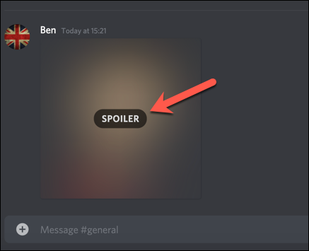 Tap "Spoiler" to view the hidden file or image on Discord.