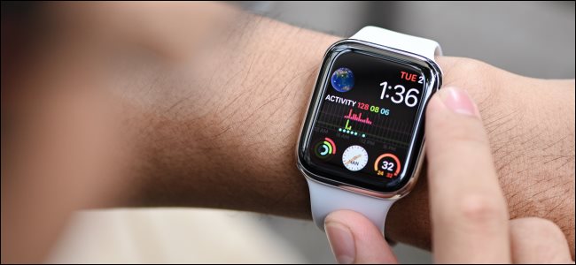 An Apple Watch Series 4 on a person's wrist