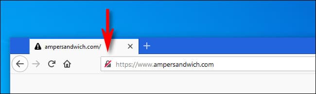 In Firefox, click the lock icon beside the website address.