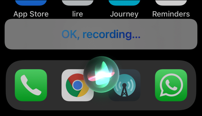 Siri Is Recording Voice Message