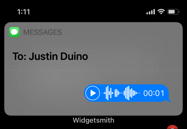 Voice Message Sent Via Siri