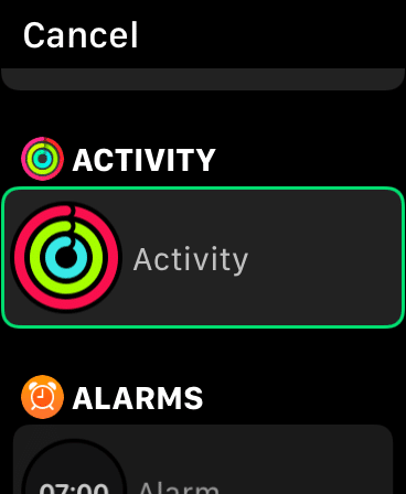 Add Activity Complication to Apple Watch