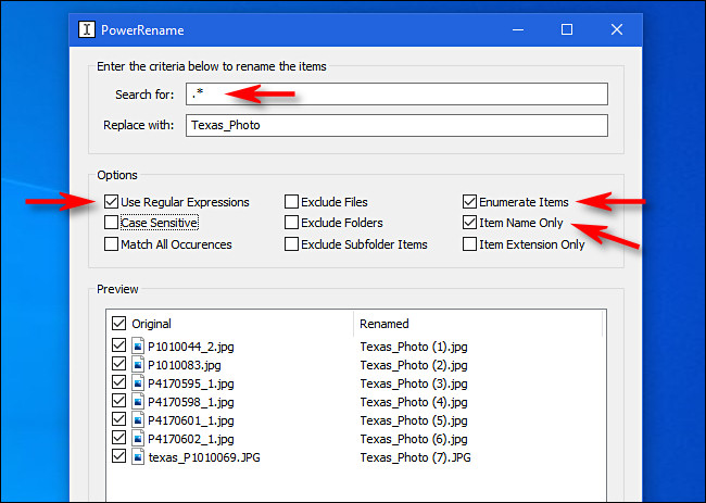 How to replace complete file names with a Regular Expression search.