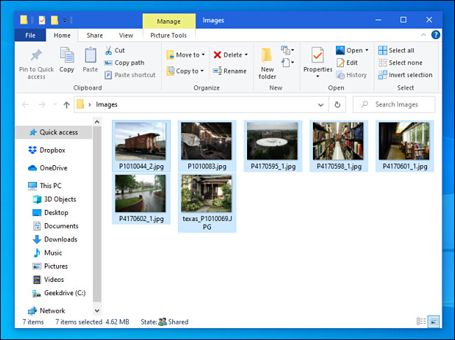 Select the files you'd like to rename.