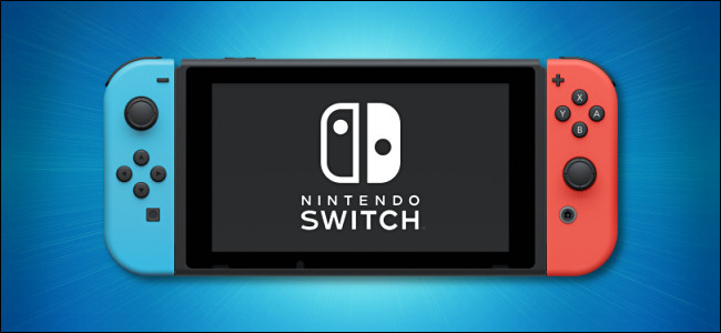 Nintendo Switch Console on Blue Background