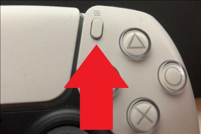 Tap the Options button on your DualSense controller