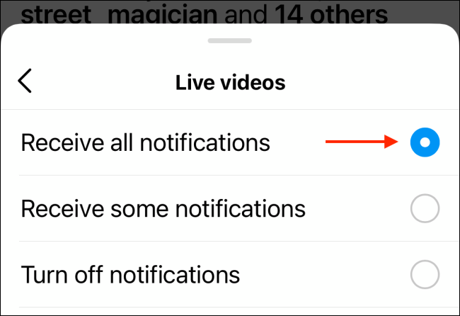 Tap Receive All Notifications