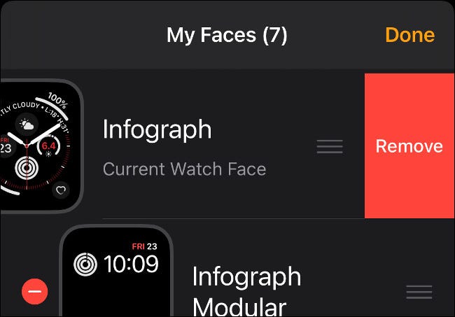 Remove Watch Face from iPhone