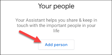  Tap "Add Person."
