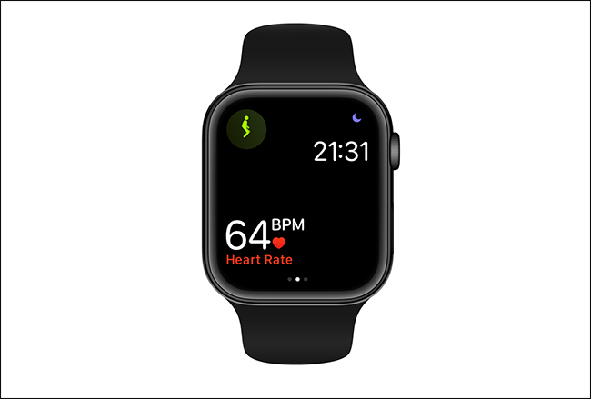 single metric view showing heart rate on apple watch