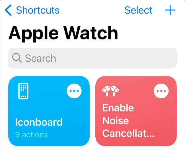 apple watch shortcuts app