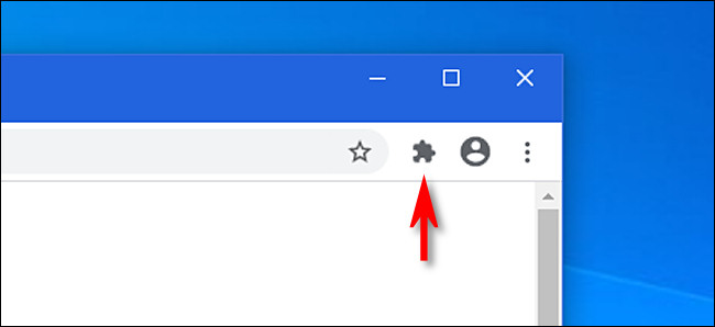 In Google Chrome, click the extensions button, which looks like a puzzle piece